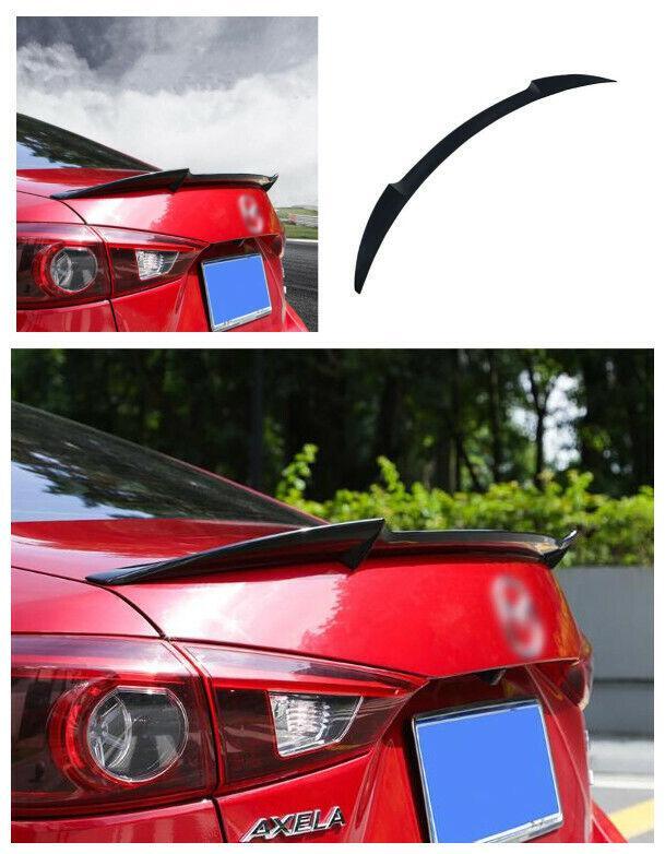 Gloss black Rear Trunk Spoiler Boot Lip Wing for Mazda 3 Axela Sedan 2014-2018