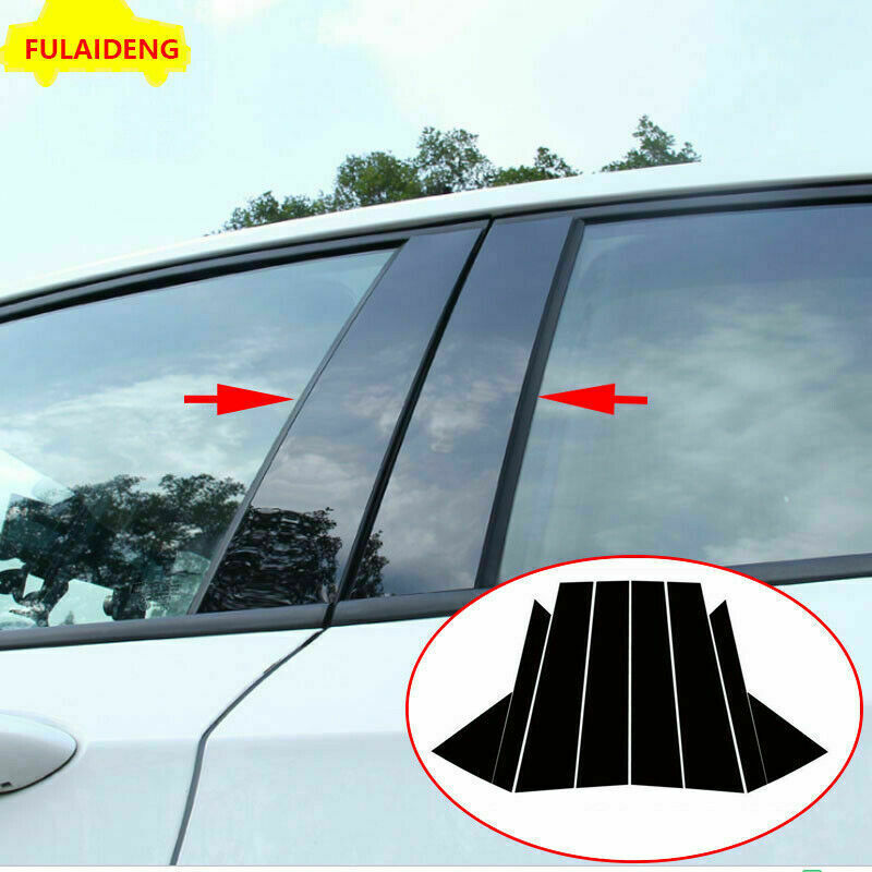8P for Hyundai for Tucson 2015-2021 Black PC Door BC Pillar Post Mirror Molding Trim