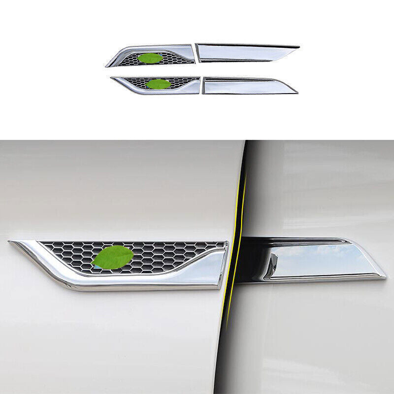 Fit for BMW 5 Series 2011-2016 Silver Aluminum Side Vent Fender Flank Cover Trim