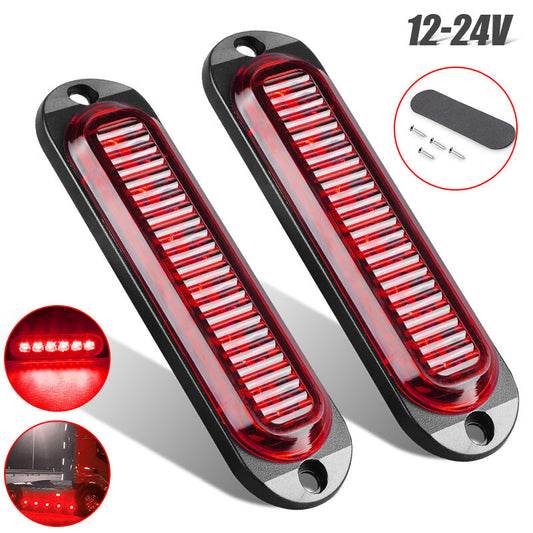 2X 12-24V Side Marker Clearance Trailer Truck RV LED Light Lamp Red Waterproof