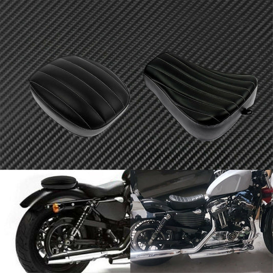 Stripe Driver Solo for Seat + Passenger Cushion Pillon Pad Fit For Sportster 2010-15
