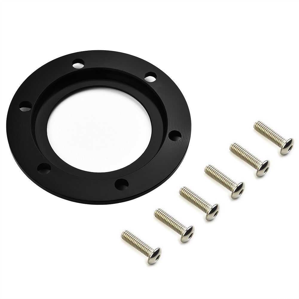 Aluminum alloy center ring for car steering wheels, suitable for MOMO/NRG 6 bolt and screw set.