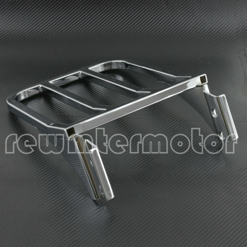 Chrome Sissy Bar Backrest Luggage Rack Fit for Harley Sportster XL Dyna Softail