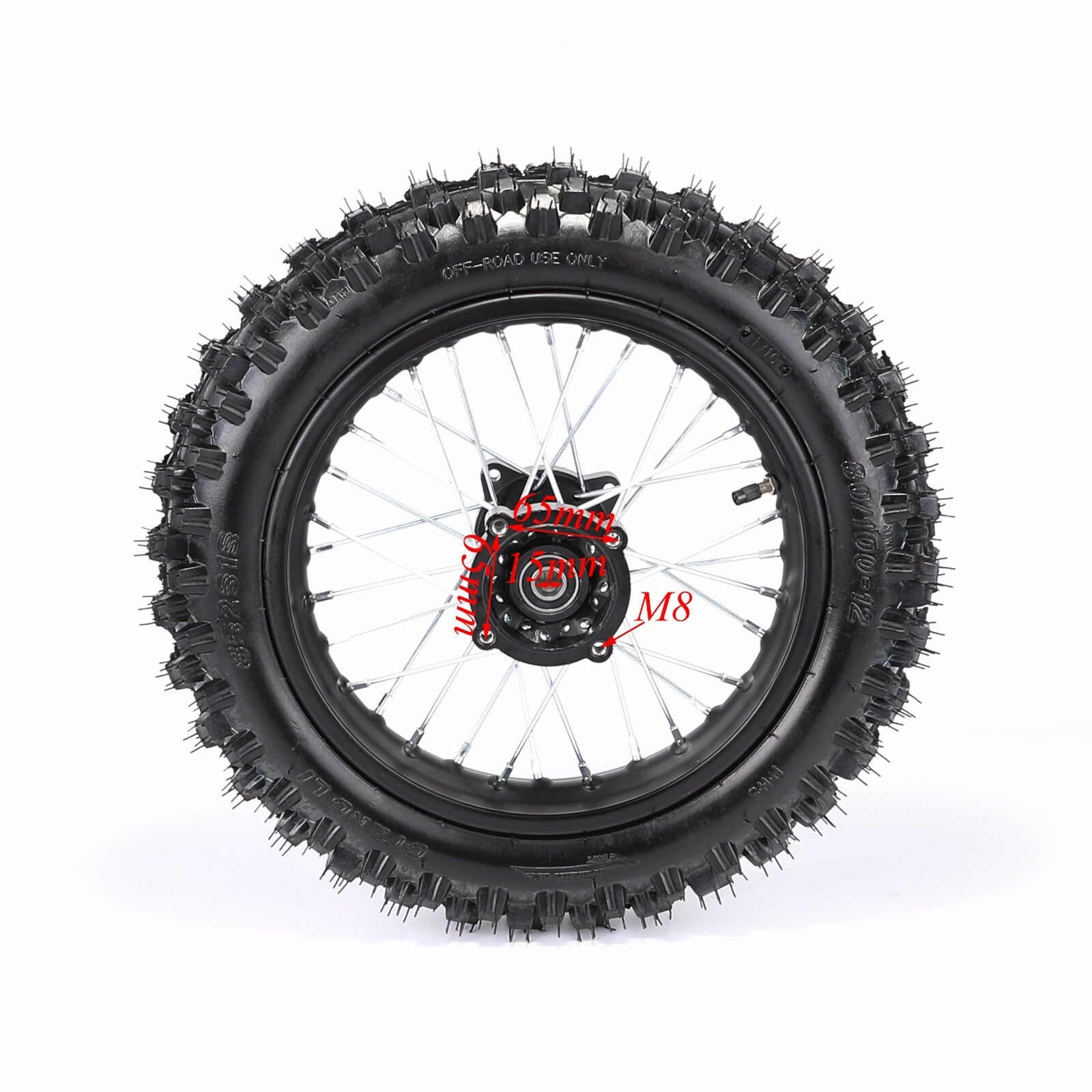 60/100-14 + 80/100-12 front and rear tires and rims CRF 110 SSR Apollo 125 Pit bicycle