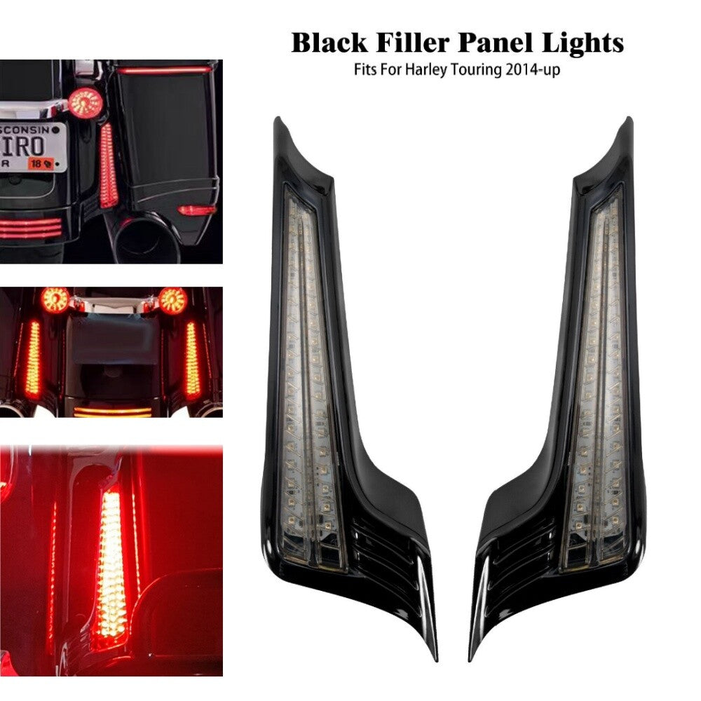 Rear Fender Filler Panel Turn Singal LED Light for Harley Touring Steet Glide