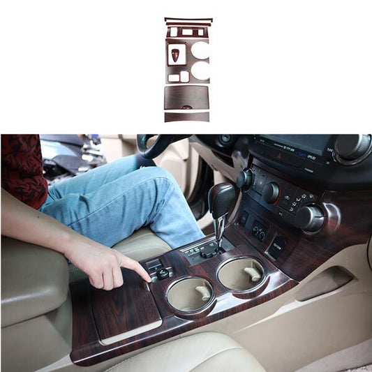 Matte Wood Grain Gear Shift Panel 2008-2013 Inner Console for Toyota Highlander