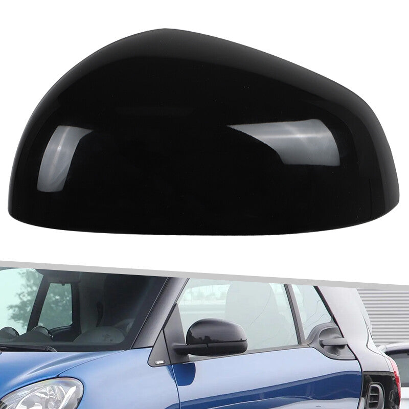Wing Mirror Cover Cap Glossy Black for Smart Fortwo 2015-2024 Left Driver Side