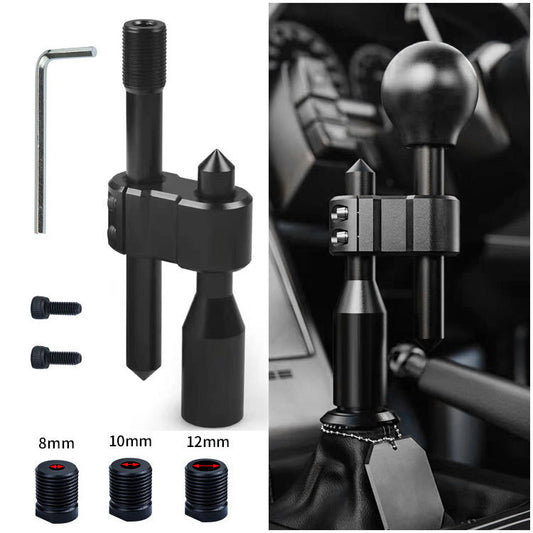 Adjustable height lever shifter extended car gear transmission extender + 3 adapters