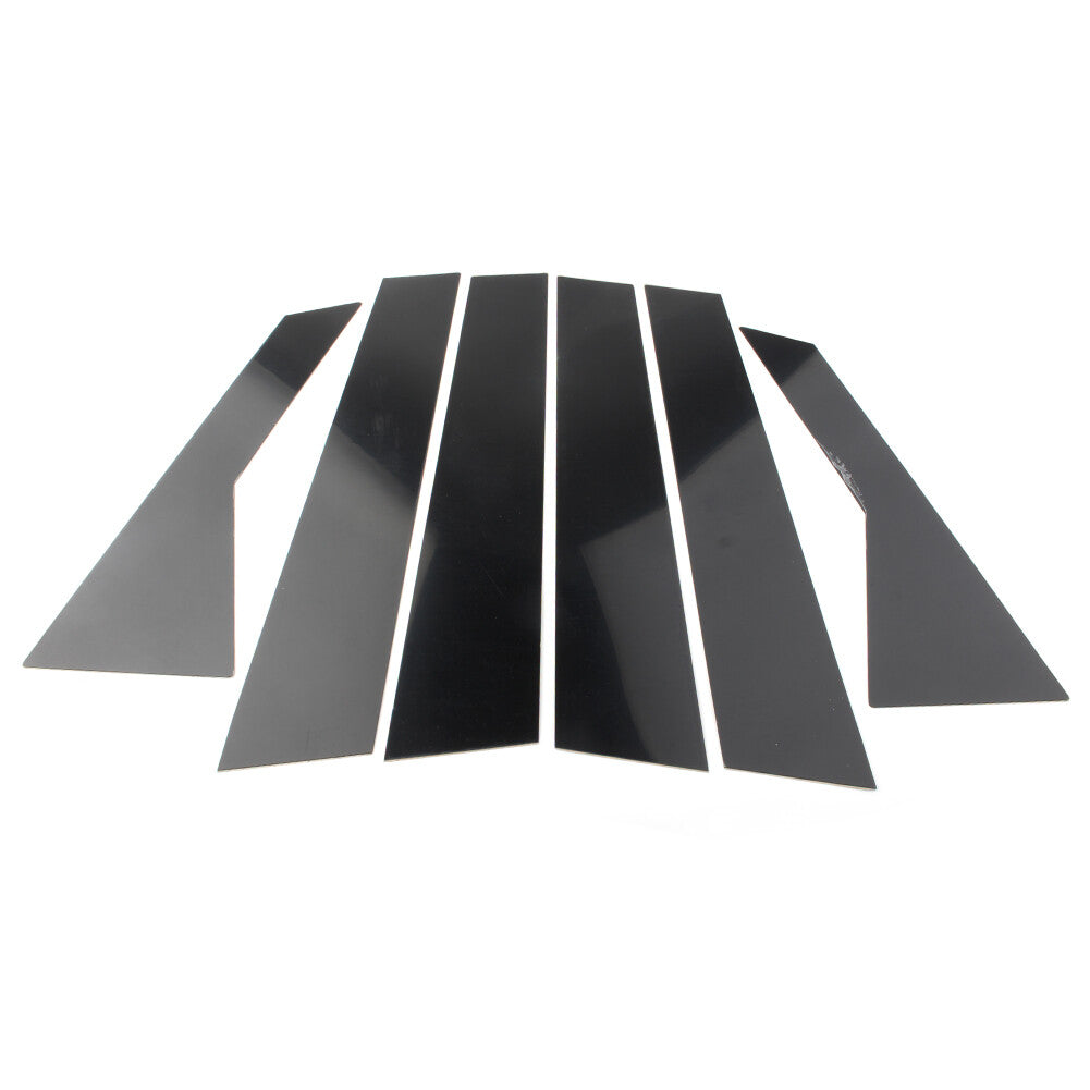for VW for Jetta 2019-2021 2020 Door Trim Pillar Posts 6pcs/ Set Piano Cover Black