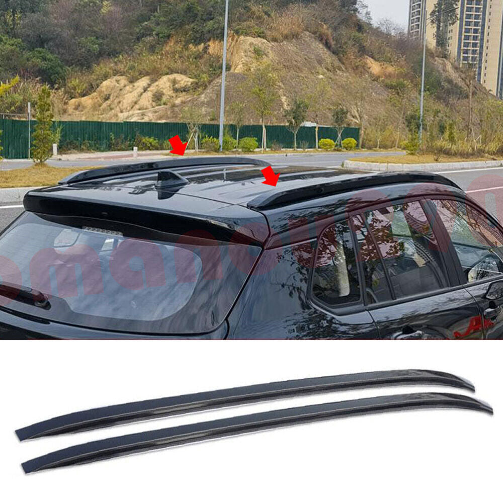 for Toyota for Corolla Cross L 2022 ABS Glossy Black Roof Rack Rails Bars Cover Kit
