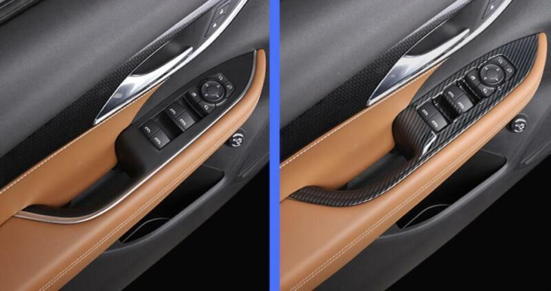 Car for Buick Envision 21-22 ABS Carbon Window Switch Panel Adjust Cover Trim