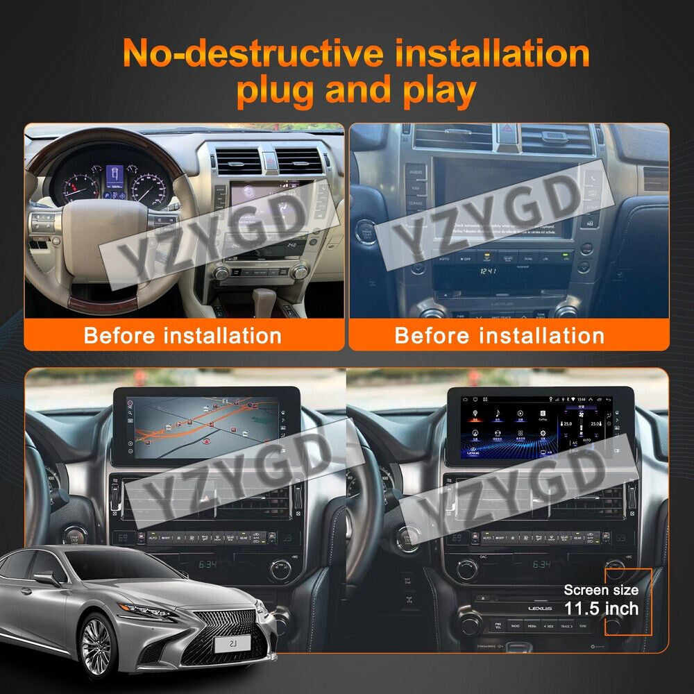 12.5for Lexus GX400 GX460 2010-2020 Android Carplay Car Radio Stereo Receiver