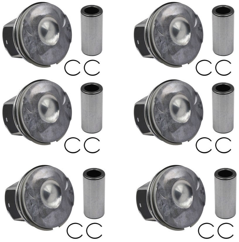 6PCS Pistons Rings Connecting Rods Kit Piston  Connecting Rod for Jaguar F-Pace