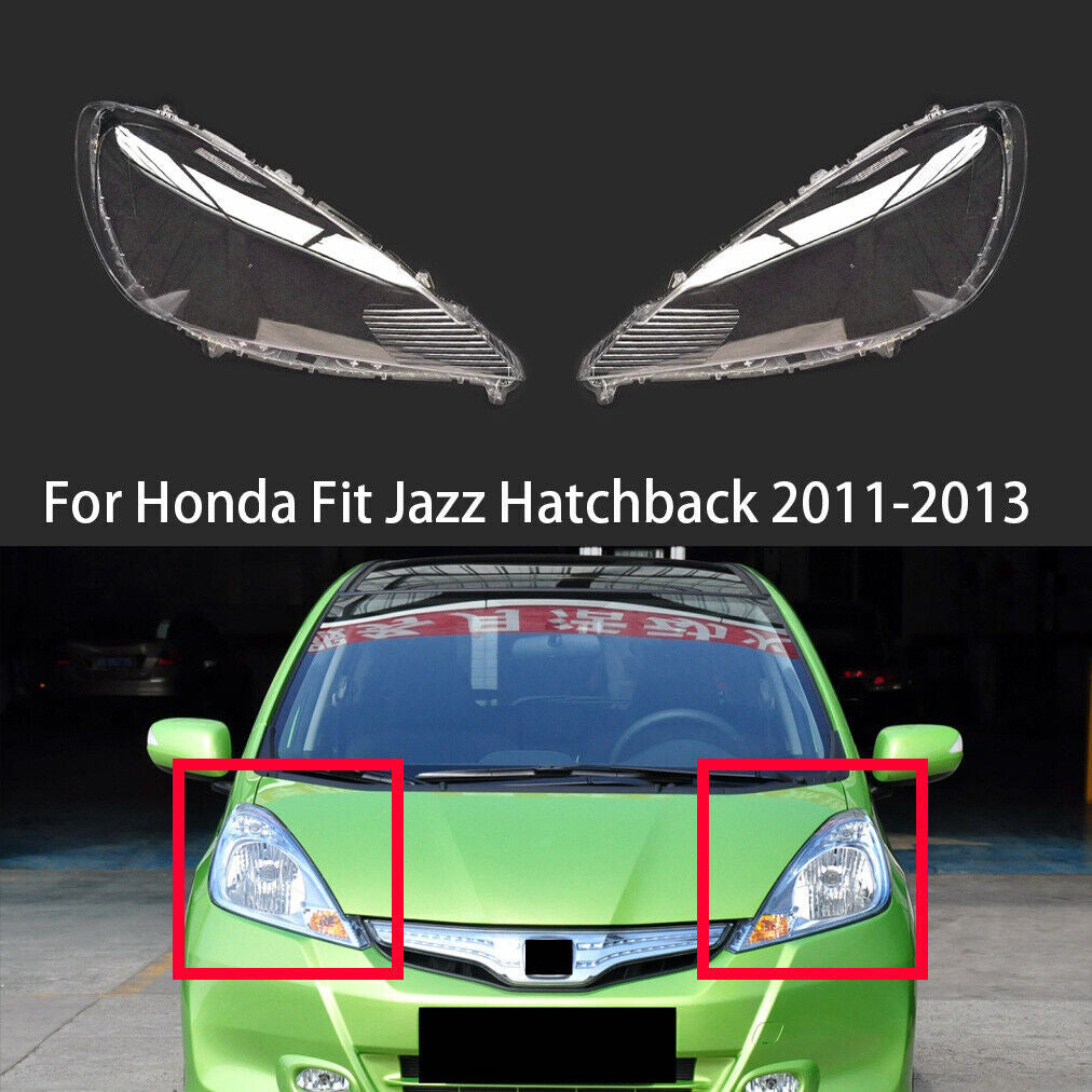 Clear Headlight Lens Cover Shell for Honda Fit Jazz Hatchback 2011 2012 2013 2X