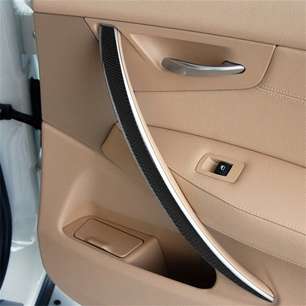 Carbon Fiber Interior Door Armrest Handle Panel Cover Fit for BMW X3 E83 2004-10