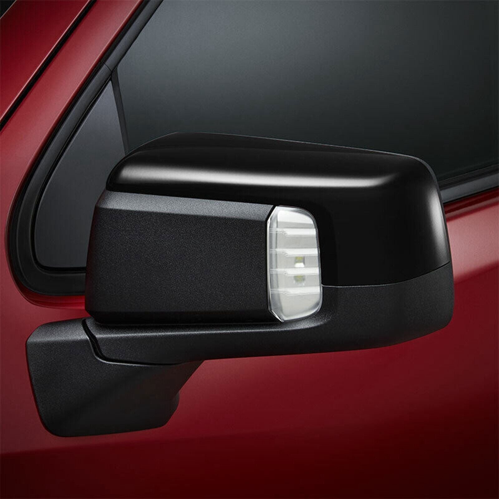 Suitable for Chevrolet Silverado 1500 2019 - 23 ABS dual side mirror caps in glossy black.