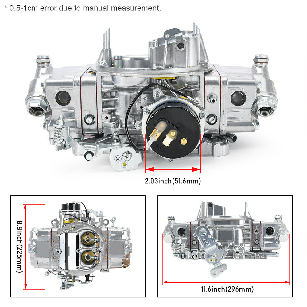 Carburetor Electric Choke Replace BR-67213 4 Barrel 750 CFM Double Pumper