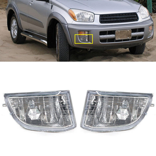 Pair Front Bumper Fog Lamp Driving Lamp without bulb for Toyota Rav 4 2001-2003