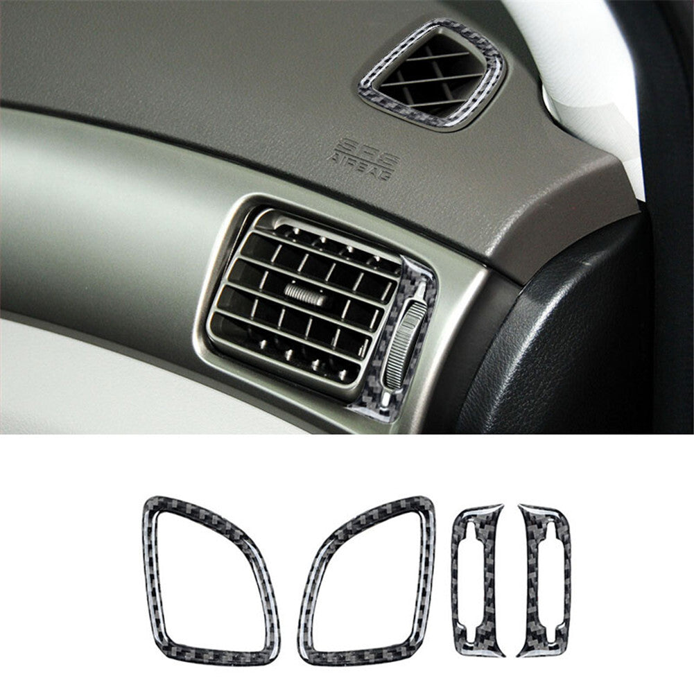 4Pcs Carbon Fiber Air Conditioning Vent Cover Trim for Subaru Forester 2009-2013