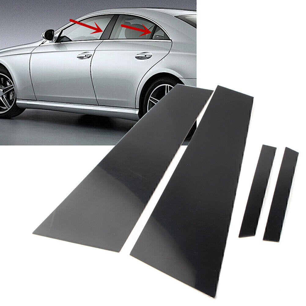 4pcs Door Trim Pillar Post Black Cover for Mercedes CLS C219 2006-2011 2010 2009