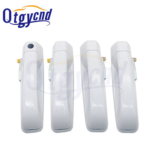 Front and Rear Handle Bright White 4PCS Kit For 2012-2016 2017 2018 for Dodge for Ram