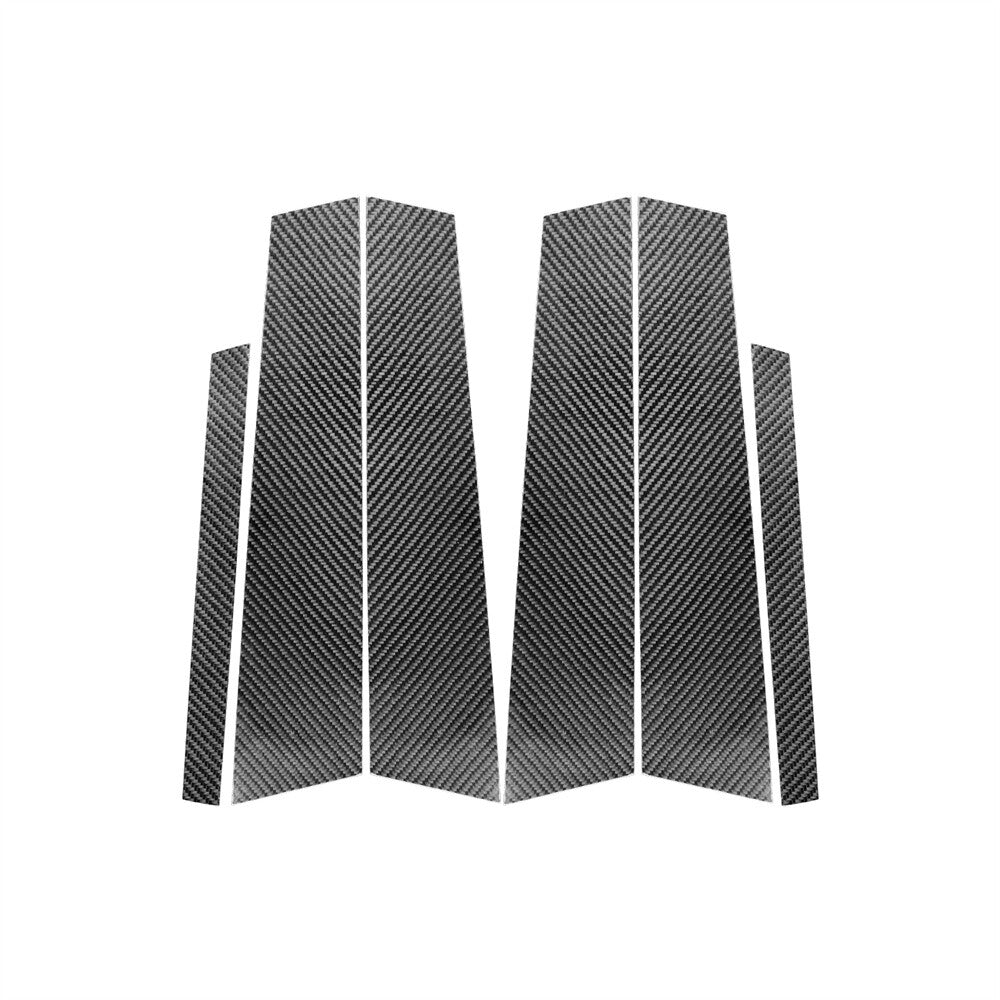 6¡ÁCarbon Fiber Door Window Pillar Posts Panel Trim for Benz E Class W213 2017-19