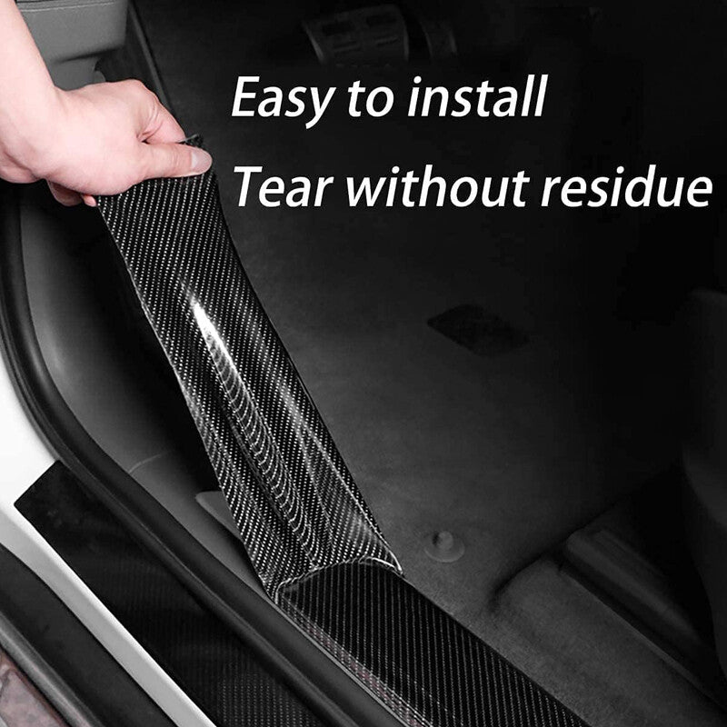 Carbon fiber car door edge protectors, door trim, and anti-collision strips