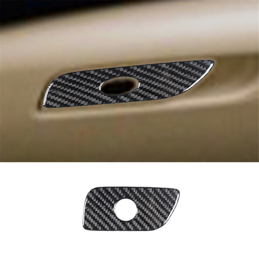 Carbon Fiber Passenger Glove Box Latch Cover Trim for Chrysler 200 2015-2017