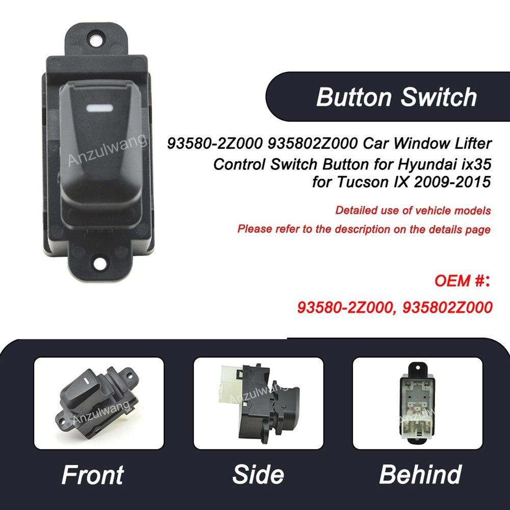 93580-2Z000 935802Z000 Car Window Lifter Control Switch Button for Hyundai ix35