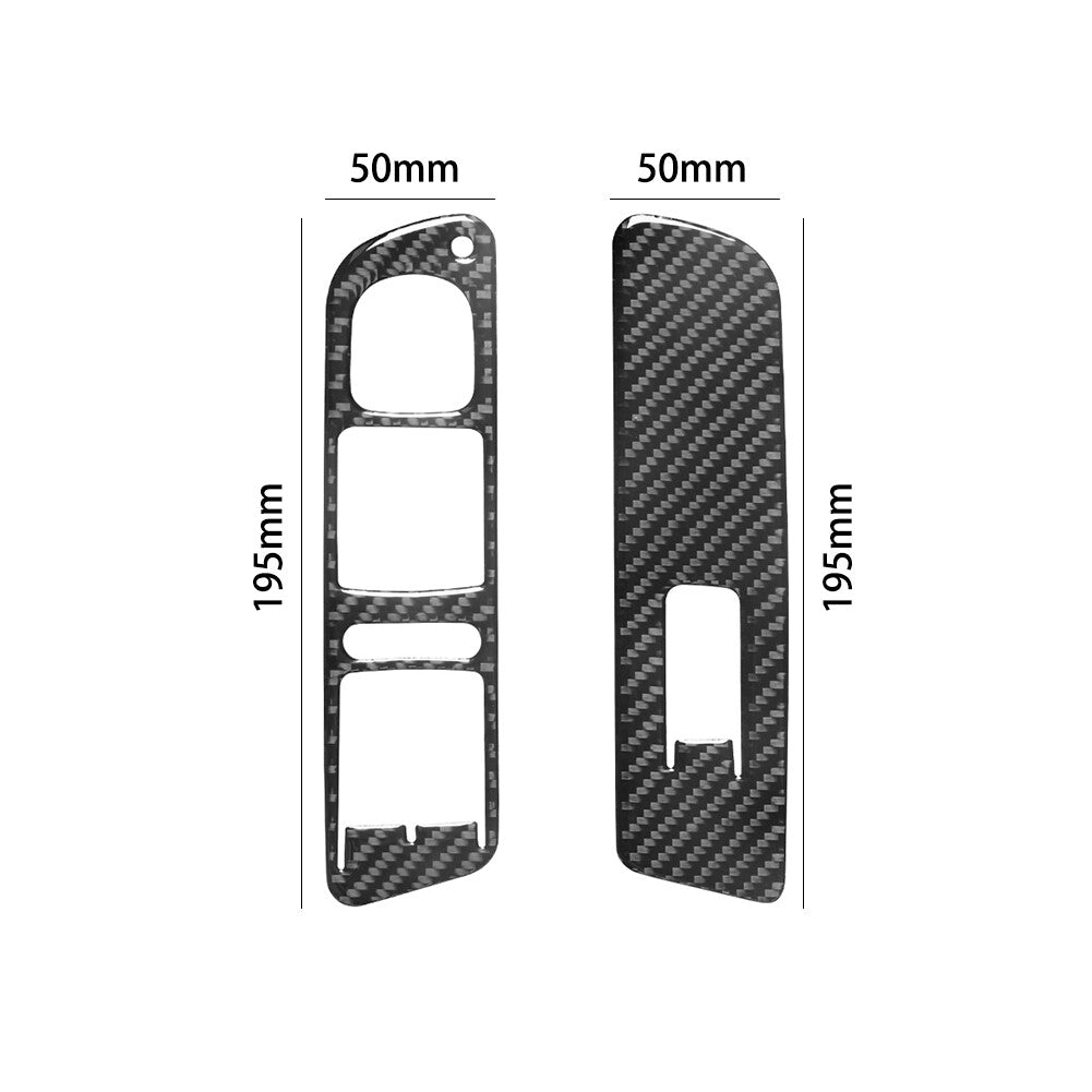 Carbon Fiber Front Door Window Lift Switch Trim for Volkswagen for Tiguan 2013-2017