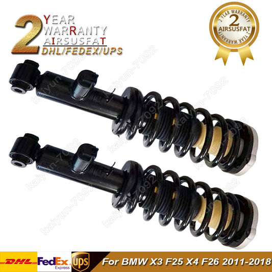 2x Rear Right Left Shock Struts Assembly w/EDC for BMW X3 F25 X4 F26 2011-2018