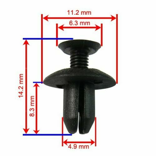 15xFront Bumper Push-Type Clip Fastener Retainer Rivet Fit for Toyota 90467-05063-C0