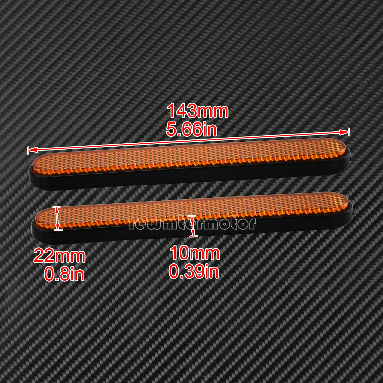 Front Rear Amber Reflector Sticker Saddlebag Latch Fork Fit for Harley Low Riders