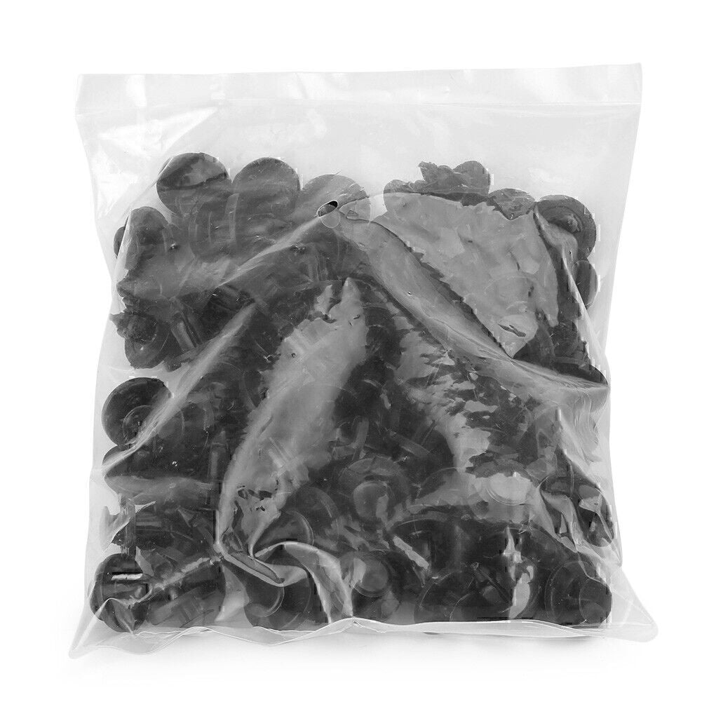 100x 8mm Black Hole Plastic Rivets Fastener Push Clips for Nissan Fender gk