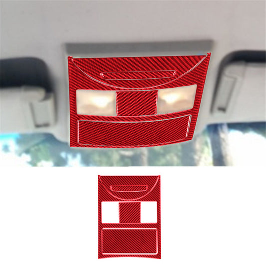 5Pcs Red Carbon Fibe Ceiling Light Trim Cover for Nissan Quest 2004-2006 Type B