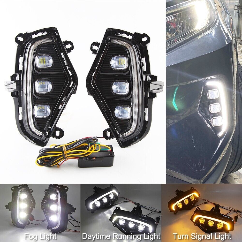for Toyota RAV4 LED 2019-2022 Turn Signal Fog Lights DRL Daytime Running Lamps