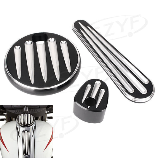 Lgnition Switch Cover Fuel Tank Cap Fit for Harley Touring FLHX FLTRX 2008-2013