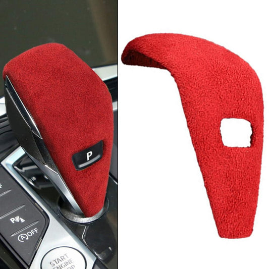 Red Suede Leather Gear Shift Knob Handle Trim Cover for bww 20-23 F44 F40 M235i