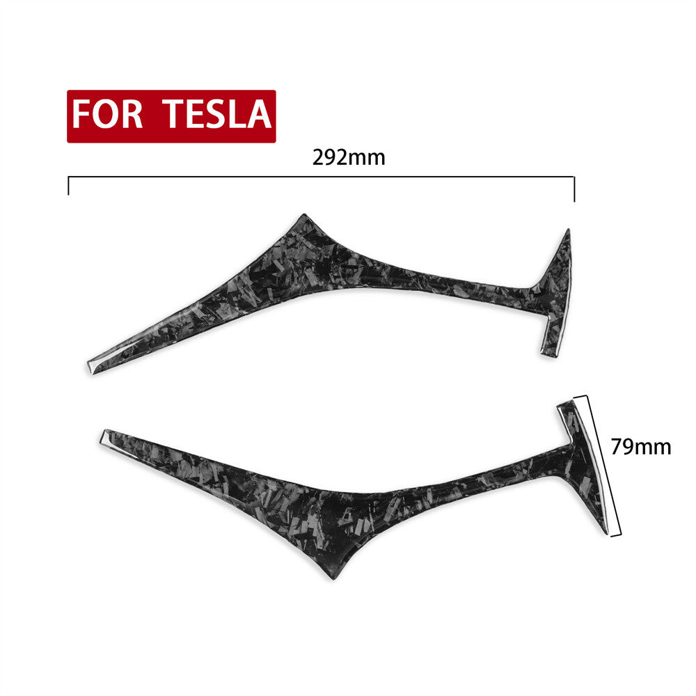 Forged Carbon Fiber Leaf Side Fender Camera Vent Cover for Tesla Model 3 Y 2017+