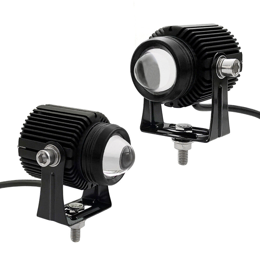2x LED Small Steel Cannon Light Auxiliary Lamp fits Motorcycles Cars Trucks Boat