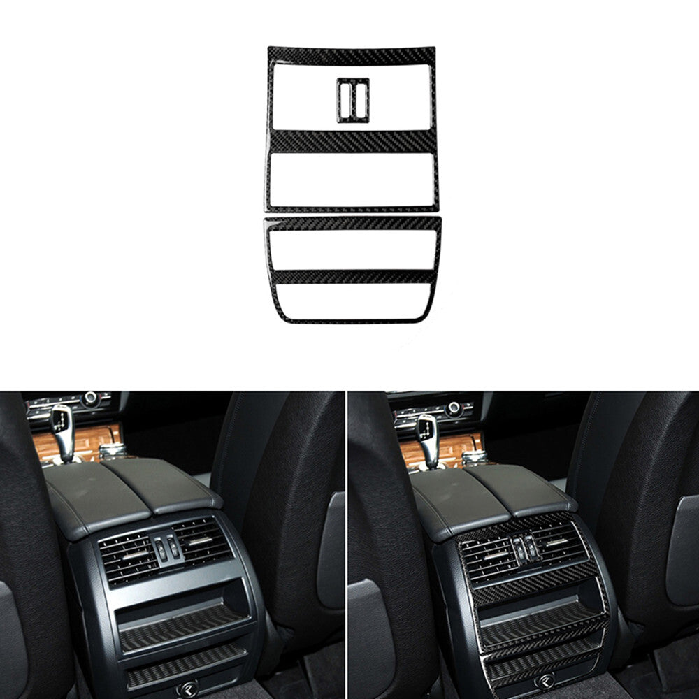 Carbon fiber vent outlet rear trim for BMW 5 Series F10 2011-2017