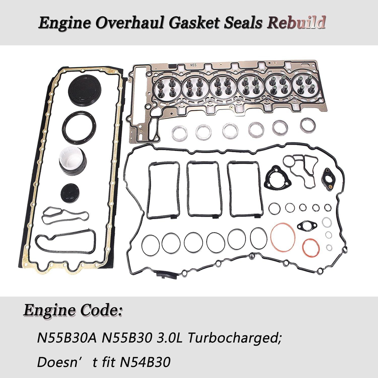11127591482 Cylinder Head Gasket Set Fit for BMW 335i 640i X4 X5 X6 F30 N55 3.0T