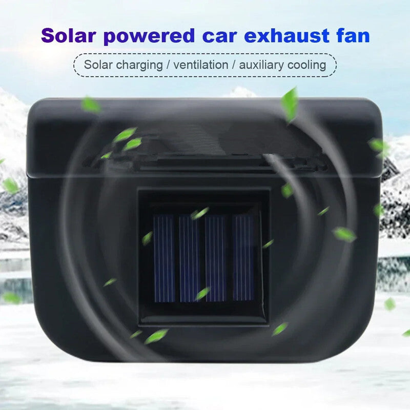 Solar Powered Car Window Air Vent Exhaust Fan Automatic Radiator Ventilator Tool