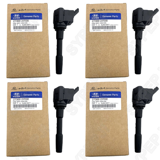 4-Pack Ignition Coils for Hyundai for Tucson Creta Grand 2020 - 2023 for Kia 2.0L 27300-2JTD0