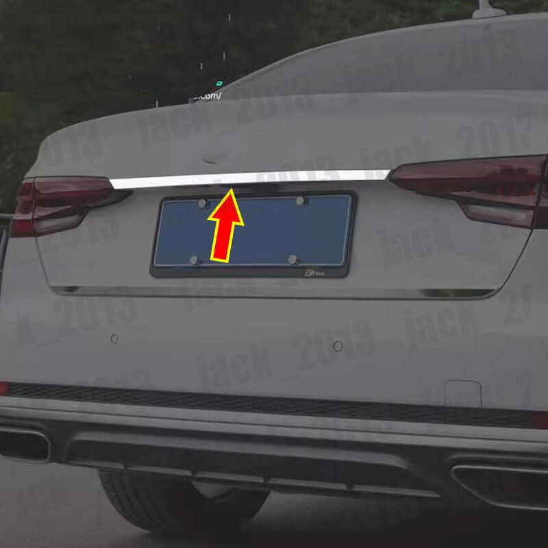 for Audi A4 B9 2017-2022 steel Rear Door Trunk Lid Tail Gate Cover trim Sticke