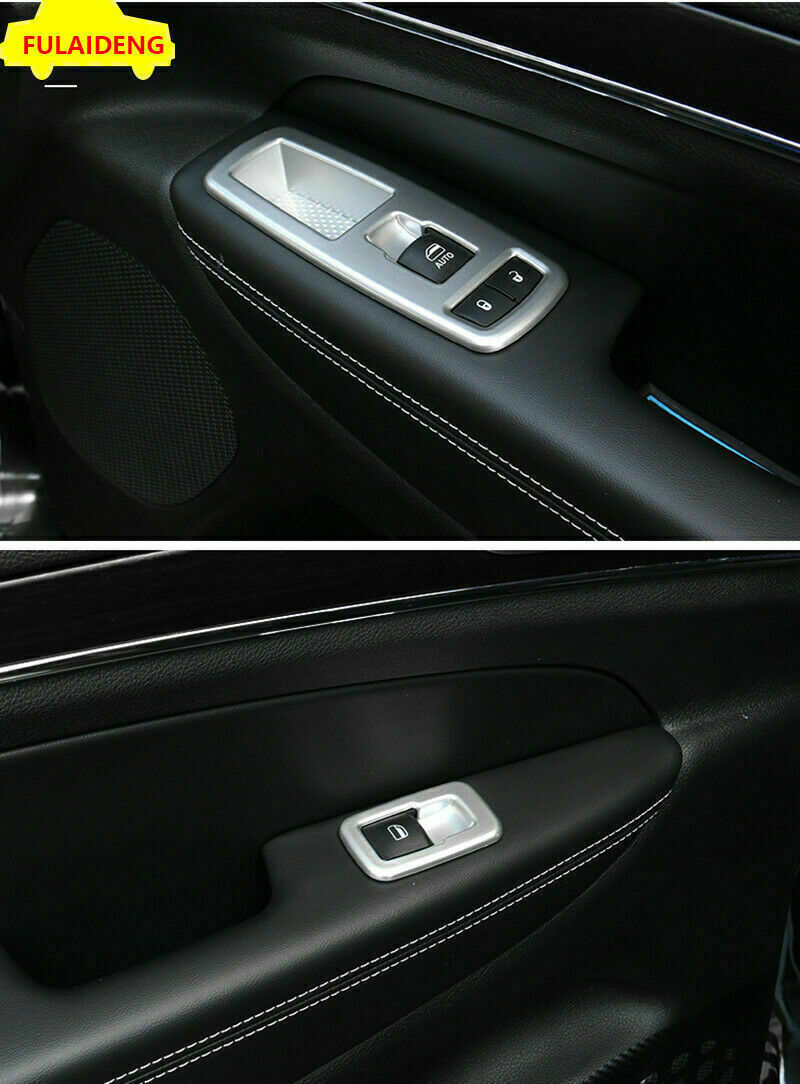 2P for Jeep Grand Cherokee 2014-2021 Silver Window Lift Switch Panel Cover Trim
