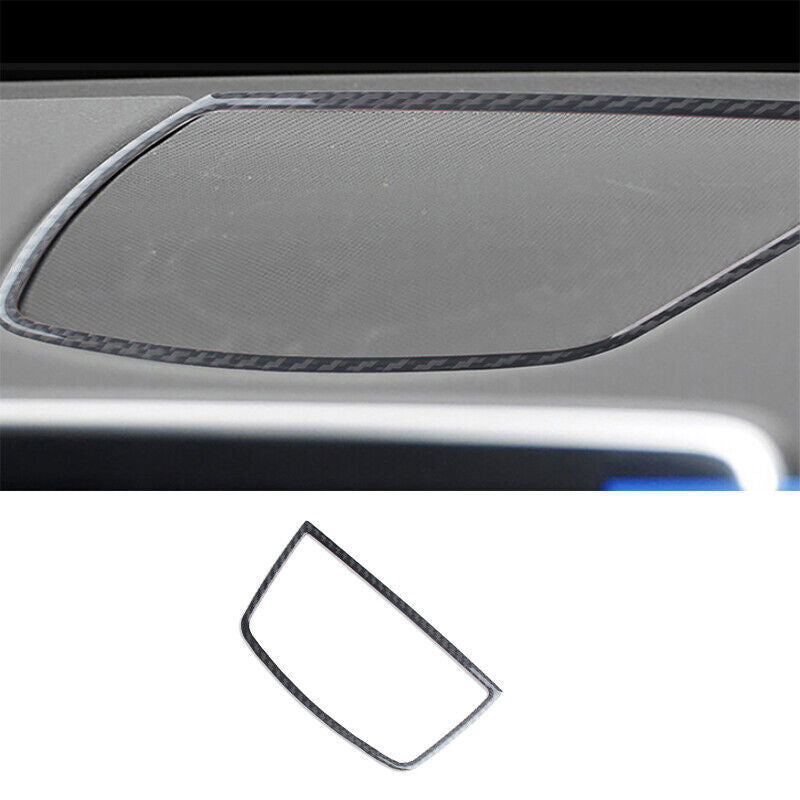 for BMW X5 X6 2014-18 Real Carbon Fiber Console Dashboard Speaker Cover Trim 1P