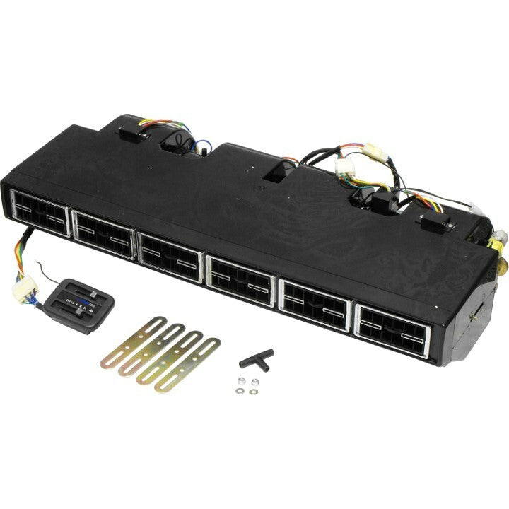 11000 BTU 12V Universal A/C Kit Truck Cab Bus Air Conditioner Underdash 6 Vents