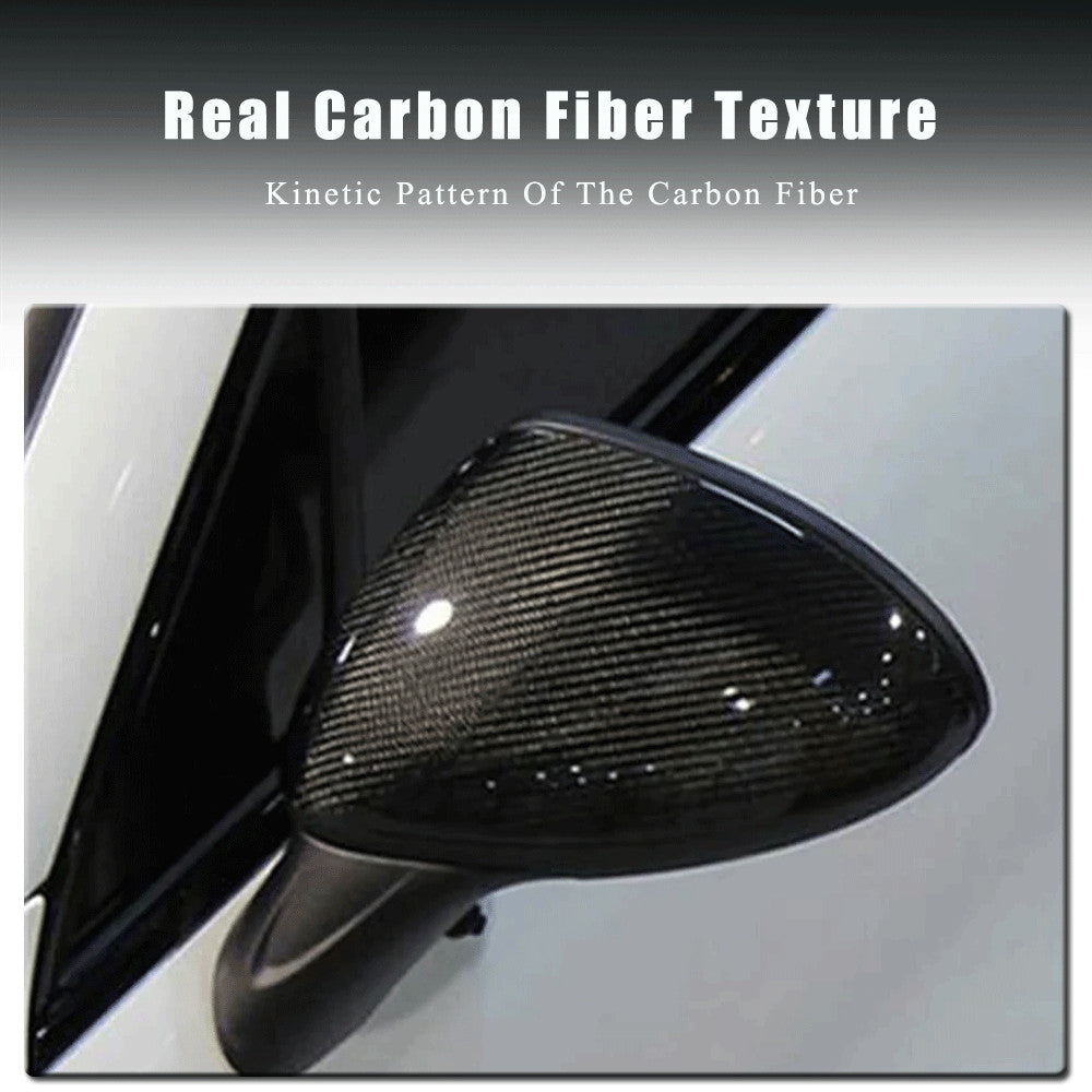 Fit for Porsche for Cayenne 958 10-15 REAL Carbon Rearview Mirror Cover Cap Replace