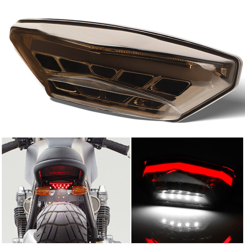 1X Motorcycle LED Rear Stop Running DRL Tail Brake Light Universal Dirt Bike ATV